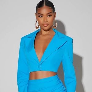 Shein Bae Blazer Bodycon Skirt Set